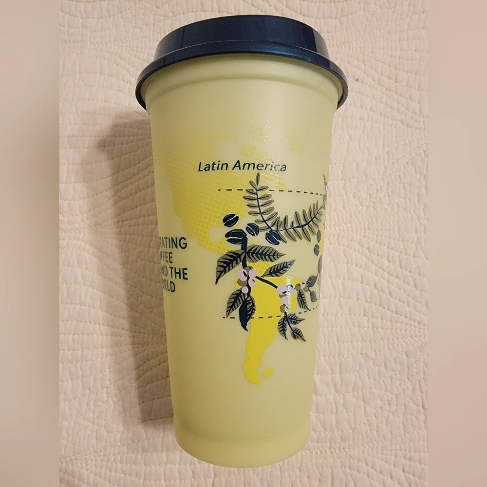 NWOT Starbucks 2024 National Coffee Day LATAM Reusable Cup with Sippy Lid